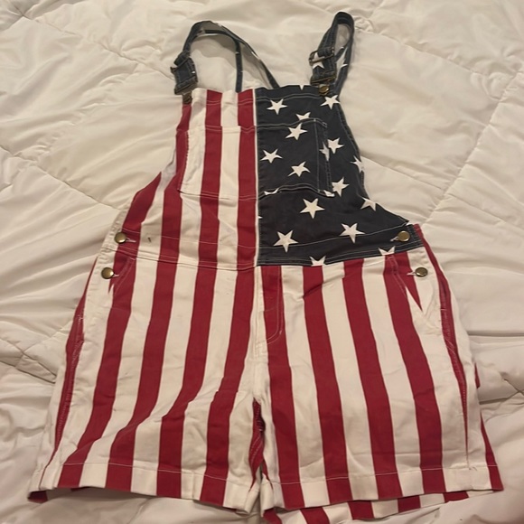 chubbies Other Mens Chubbies Medium American Flag Overalls Poshmark